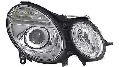 Far Mercedes Clasa E (W211) Sdn/Combi, 06.2006-12.2009, Dreapta, tip bec D1S+H7, fara bec xenon; fara balast; cu motoras reglare far, ECE, bi-xenon, BestAutoVest, 2118204861, A2118204861