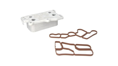Radiator racire ulei motor, termoflot Mercedes Vito/Viano (W639), 09.2007-2014, motor 3.5 V6, 190 kw, benzina, cv automata, 140x70x50 mm, garnituri incluse, din aluminiu