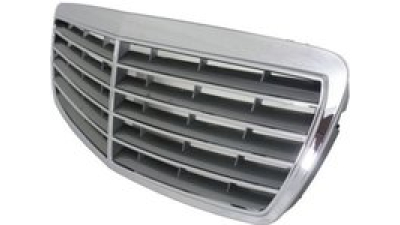 Grila radiator Mercedes Clasa E (W212) Sedan/ Combi,(Elegance) 09.2009-02.2013, Cromat/Argintiu, 21288002837246