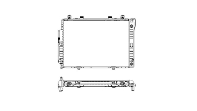 Radiator racire Mercedes Clasa S (W140), 05.1991-12.1992 Model S280/300sel 2, 8 (2, 8 R6 145kw); S320/300sel 3, 2 (3, 2 R6 170kw) Benzina, tip climatizare Cu/fara AC, cutie automata, dimensiune 665x470x40mm, Cu lipire fagure prin brazare, Aftermarket