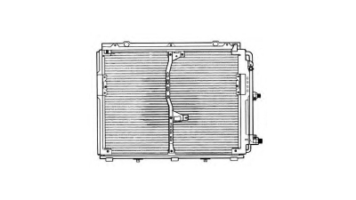 Condensator climatizare Mercedes Clasa S (W140), 01.1993-05.1993, motor 6.0 V12, 300 kw benzina, cutie automata, 600SE/SEL/SEC;Clasa S (W140);, full aluminiu brazat, 620 (590)x500 (445)x16 mm, fara filtru uscator