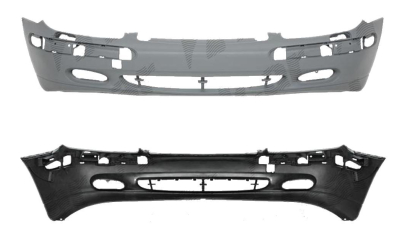Bara fata Mercedes Clasa S (W220) 10.1998-2002, cu gauri pentru spalatoare faruri, 2208850325