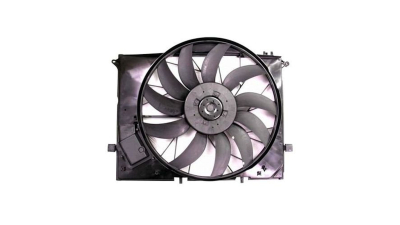 GMV radiator electroventilator Mercedes Clasa S (W220), 1998-2005 S320 Cdi (3,2 Cdi 145/150kw); S350 (3,7 V6 180kw); S400 Cdi (4,0 Cdi 184/191kw); Benzina/Diesel, cu AC, 850W/530mm, cu 4 pini, cu modul control electric, plastic, Aftermarket