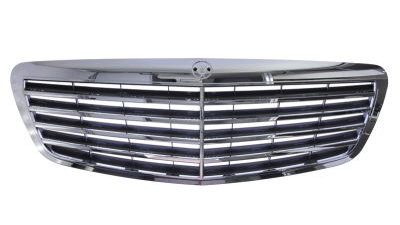 Grila radiator Mercedes Clasa S (W221) 09.2005-06.2009, crom/gri, 22188000837, 503105-1