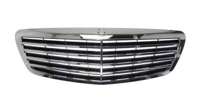Grila radiator Mercedes Clasa S (W221) 09.2005-06.2009, crom/negru, 2218800083, 503105
