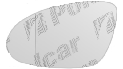Geam oglinda Mercedes Clasa CL (W216), 01.2006-2008, Clasa CLS (C219), 10.2004-01.2008, Clasa S (W221) 09.2005-06.2009, Stanga, Cu incalzire, Asferica, BestAutoVest A2218102721 5031542E