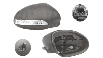 Carcasa oglinda exterioara Mercedes Clasa S (W221) 09.2005-06.2009, Dreapta, grunduita; cu gauri pentru semnalizare; cu gauri pentru lampa perimetru, View Max