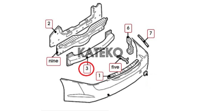 Intaritura a barei de protectie Mercedes Clasa S (W221), 06.2009-09.2013, Spate, aluminiu, Tabla, Aftermarket