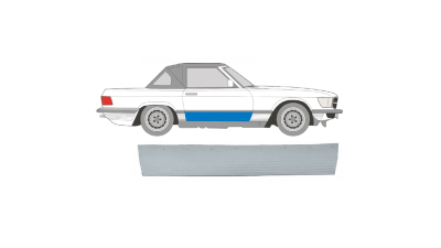 Panou de reparatie usa MERCEDES Clasa SL (R107), 01.71-09.1989, partea dreapta, otel galvanizat; scazut