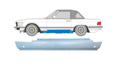 Prag MERCEDES Clasa SL (R107), 01.71-09.1989, model R, partea stanga, otel galvanizat