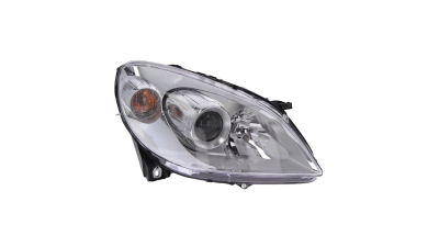 Far Mercedes Clasa B (W245) 05.2005-02.2008, partea Dreapta, pneumatic, tip bec H7+H7; Depo