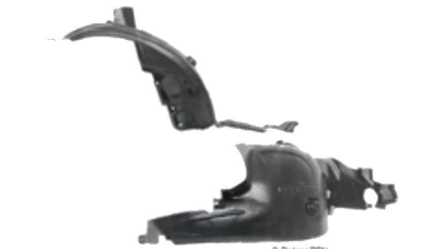 Carenaj roata Mercedes Clasa B (W245), 05.2005-06.2011, partea Stanga, Punte fata partea din spatele rotii, polietilena A1696982730, 5035FL2Q
