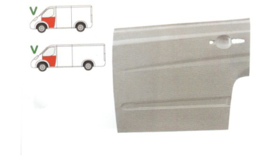 Element reparatie usa Mercedes VITO/ VIANO (W639), 01.2003-2014, partea stanga, usa fata, pana la geam, 