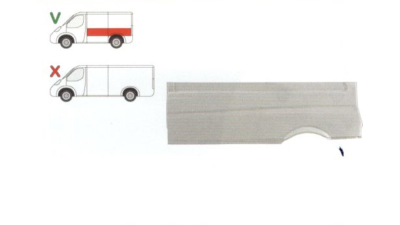 Panou reparatie lateral Mercedes Vito, Viano, 2004-2014 Partea Stanga, Lateral, pana la geam , Model SCURT