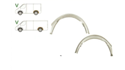 Segment reparatie aripa interior, rear Mercedes Vito W638 1996-2003/Viano (W639), 01.2003-10.2010, Si Modelul 10.2010-2014, parte montare Segment reparatie aripa in interior partea exterioara, spate stanga, 50408316, Aftermarket