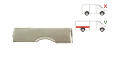 Segment reparatie aripa spate Mercedes Vito, Viano 2004-2010 Partea Dreapta superioara, Spate, inaltime 40 cm, Model Lung / LONG