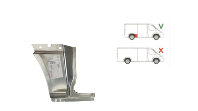 Segment aripa spate MERCEDES VITO/ VIANO (W639), 01.2003-10.2010, partea Dreapta, KLOKKERHOLM, inferior,spre fata; usa culisanta, model scurt