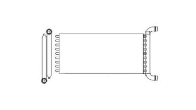 Radiator Incalzire Mercedes Vito (W639), 09.2003-2014, motor 2.1 CDI, 3.0 CDI, diesel, 2.5/3.2/3.5/3.7 V6, benzina, Incalzire principala, aluminiu brazat/aluminiu, 360x170x26 mm, 