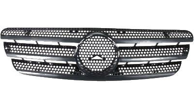 Grila radiator Mercedes Clasa ML (W163), 02.1998-07.2005, negru, 1638800185, 504405