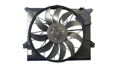 GMV radiator electroventilator Mercedes GL (X164), 2006-2012, GL450, GL500/GL550, motor 4.7 V8, 5.4 V8, benzina, 850 W; 530 mm; 4 pini; cu modul de control electronic, 
