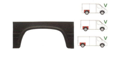 Segment reparatie aripa spate Mercedes 406-613 / O 309 din 1977-1985 Partea Stanga, Dreapta, Punte Spate,