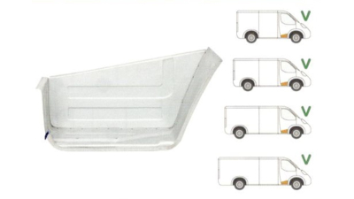 Treapta usa Mercedes Vario 512d-814 Da 1996-2013, parte montare scara usa fata dreapta, 505439-2, Aftermarket