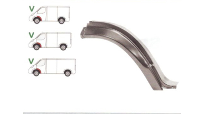 Segment reparatie aripa fata interior Mercedes 207-410 Din 1977-1995 Partea Stanga, Fata, din spatele rotii