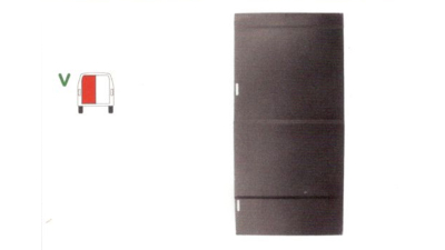 Element reparatie usa Mercedes 207-410, 1977-1995 (pt modele cu 2 usi spate), partea stanga, usa spate, fara geam, 