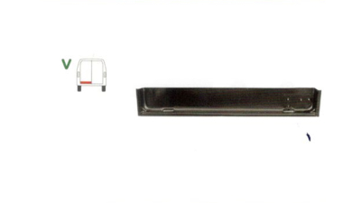 Element reparatie usa Mercedes 207-410, 1977-1991 pt modele cu 2 usi spate, partea stanga, usa spate, jgheab, parte inferioara, inaltime 115 mm, baza usii, 