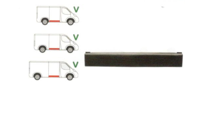Prag Mercedes 207-410 1977-1995 Dreapta , lungime 1323mm/inaltime 200mm, sub usa culsanta, prag din metal