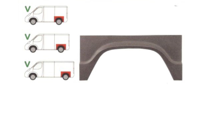 Segment reparatie aripa spate Mercedes 207-410 Din 1977-1995 Partea Stanga/Dreapta, Punte Spate, lungime 1005 , inaltime 445 mm