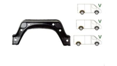 Segment reparatie aripa spate interior Mercedes 207-410 Din 1977-1995 Partea Dreapta, Punte Spate,
