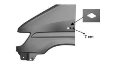 Aripa fata Mercedes Sprinter 208-414, 01.1995-03.2000, partea Stanga, cu gaura pentru semnalizare mica, 9016374601, 5062011Q