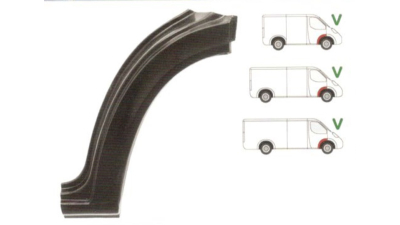 Segment reparatie aripa fata interior Mercedes Sprinter 1995-2006, VW LT 1996-12.2005 Partea Dreapta,  Punte Fata in spatele rotii ,  element exterior , din metal