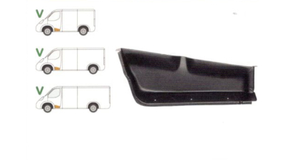 Treapta usa Mercedes Sprinter 208-416 01.1995-2006, VW LT 1996-12.2005, usa Fata partea Stanga, 