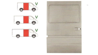Usa Volkswagen Lt 2 05.1996-12.2005 , Mercedes Sprinter 208-416, 01.1995-2006, Dreapta, versiune acoperis inaltat, complet; usa culisanta