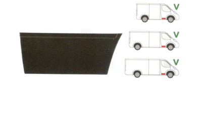 Panou de reparatie usa MERCEDES SPRINTER, 01.1995-2006; VW LT II 05.1996-12.2005, fata, partea dreapta, joasa; inaltime 310mm