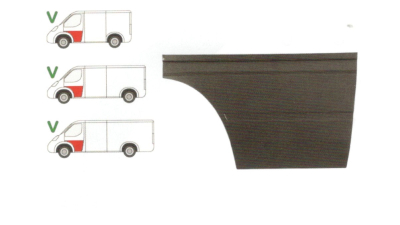 Panou reparatie usa Mercedes SPRINTER 208-416 (W901-905), 01.1995-2006, VW LT II 05.1996-2005 ; modele Scurt/Mediu/Lung, partea stanga, usa fata , inalt ,inaltimea 645 mm, 
