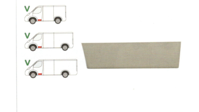 Panou reparatie usa Mercedes SPRINTER 208-416 (W901-905), 01.1995-2006, VW LT II 05.1996-2005 ; modele Scurt/Mediu/Lung, partea stanga, usa fata, inaltime 160mm, 