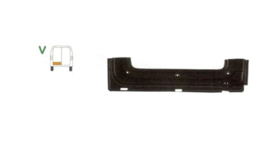 Element reparatie usa Mercedes SPRINTER 208-416 (W901-905), 01.1995-2006, VW LT II 05.1996-12.2005 (pt modele cu 2 usi spate), partea stanga, jgheab, inaltime 195 mm, parte inferioara, usa spate, 