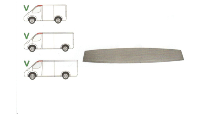Segment reparatie pavilion Mercedes Sprinter (W901-905), 1995-2006, Vw Lt 1996-2005, parte montare streasina fata, deasupra parbrizului, 506244-1, Aftermarket