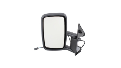 Oglinda exterioara Mercedes Sprinter 208-416 01.1995-2006 partea stanga BestAutoVest geam crom convex, carcasa neagra reglare electrica cu incalzire, Model SCURT, mufa cu 5 gauri/ 5 pini