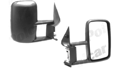 Oglinda exterioara Mercedes Sprinter 208-416 01.1995-2006 partea dreapta View Max crom convex carcasa neagra reglare manuala fara incalzire, Model LONG / LUNG