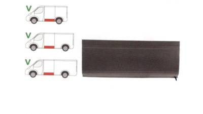 Panou reparatie lateral Mercedes Sprinter 208-414 -(1995-2006) Vw Lt 1996-2005 Partea Stanga, Lateral, lungine 1198 mm, inaltime 475 mm, inferior