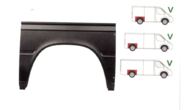 Segment reparatie aripa spate Mercedes Sprinter, 1995-2007, LT II 05.96-12.2005 , Partea Stanga, Dreapta, Spate, lungime 1075 mm , inaltime 720 mm, Model Lung