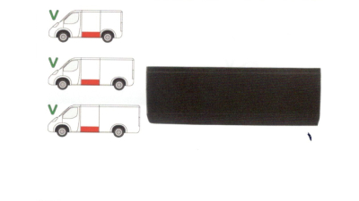Panou reparatie lateral Mercedes Sprinter 1996-2007, VW LT II 05.96-12.2005 , Partea Stanga, Lateral, lungine 1200 mm, inaltime 400 mm, 