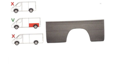 Aripa spate Mercedes Sprinter 1995-2007 ,Vw. Lt -1996-2005 Partea Stanga, lungime 1940 mm inaltime 740mm