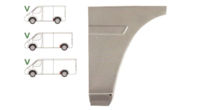 Segment reparatie aripa spate Mercedes Sprinter 1995-2007, VW LT 1995-2006 L=1200 Partea Stanga, Spate, baza roti :3000 mm,lungime 248 mm, inaltime 440 mm, In fata rotii