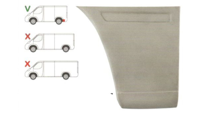 Segment reparatie aripa spate Mercedes Sprinter 1995-2007, VW LT 1995-2006 L=1200 Partea Stanga, Spate, baza roti :3000 mm, in spatele bazei roti