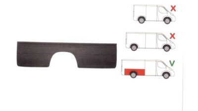 Aripa spate Mercedes Sprinter 1995-2007 ,Vw. Lt -1996-2005 Partea Dreapta, panou L=2900mm , lungime 2890mm/inaltime 737mm